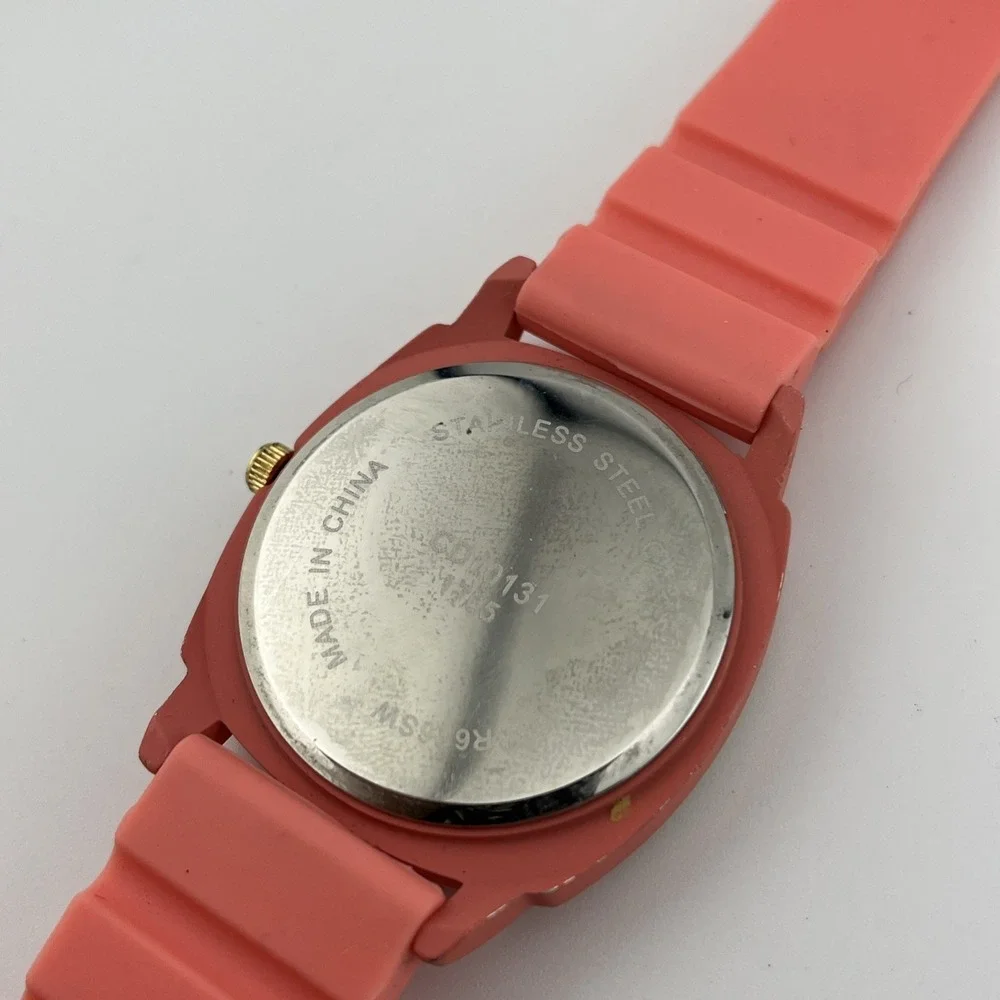 Bella & Rose Watch Women 40mm Case‎ Pink Silicone Band- New Battery